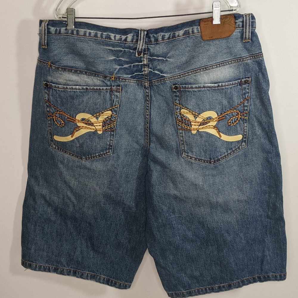 Vintage 90s Denim Shorts Roca Wear Embroidered